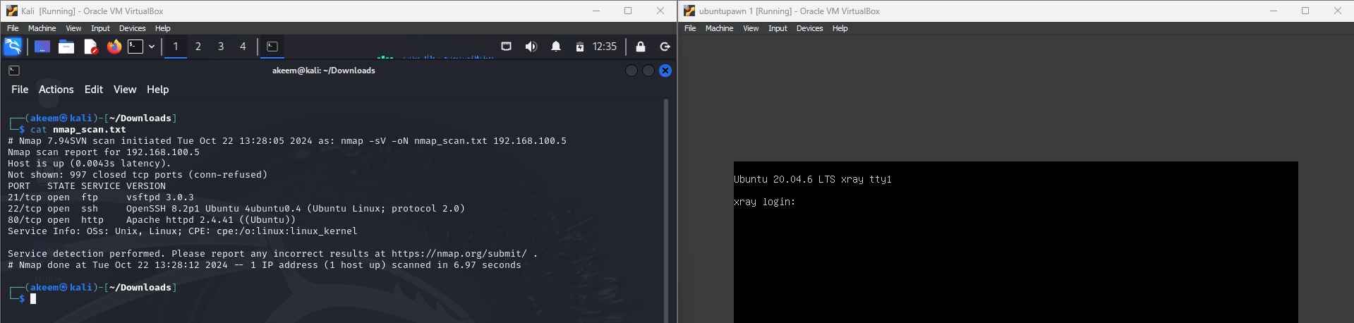 Vulnerable Machines Project Screen